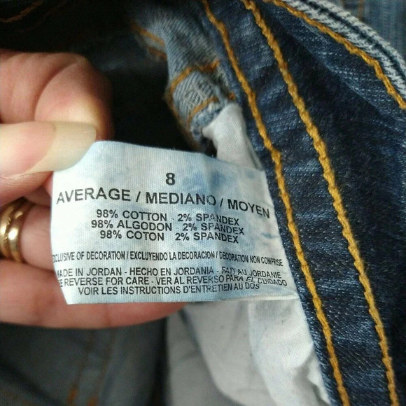 Gloria Vanderbilt Denim Jeans Straight Women Size 8 Average Flap Pockets FLAW - Picture 7 of 8